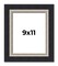 Photo Size Embellished Black Picture Frame - UV Acrylic, Foam Board Backing, Hanging Hardware